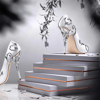 Funki Findz | Shoes | Women's Elegant Silk Formal Prom Stilettos