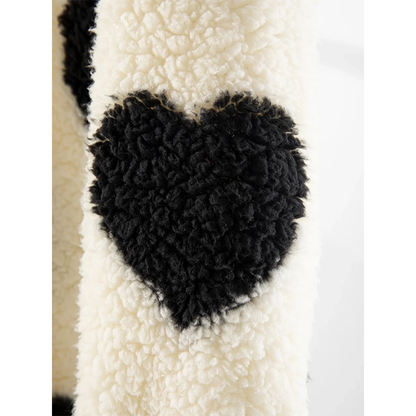Funki Findz | Sweaters | Women's Fuzzy Heart Winter Sweatshirt