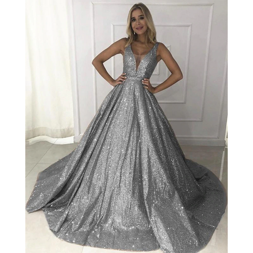 Funki Findz | Dresses | Women's Long Sparkly Sequin Ball Gown