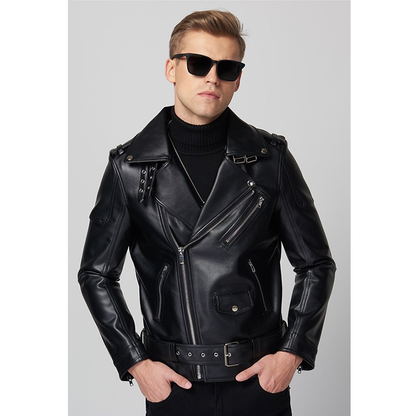Funki Findz | Jackets | Men's Stylish Faux Leather Biker Jacket