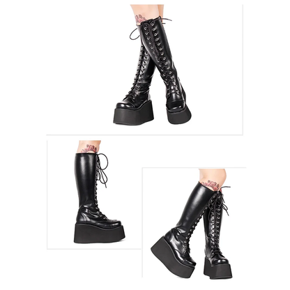 Funki Findz | Boots | Women's Punk Motorcycle Platform Boots