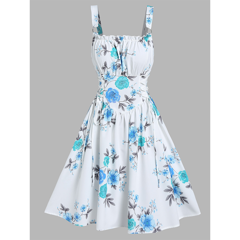Funki Findz | Dresses | Women's Summer Floral A Line Sundress