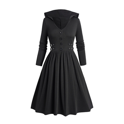 Funki Findz | Dresses | Women's Dark Gothic Hooded Dress
