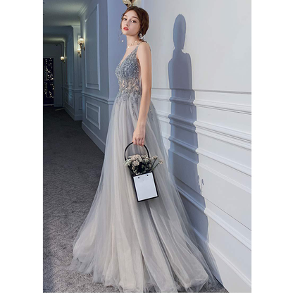 Funki Findz | Dresses | Women's Long Chiffon Tulle Prom Dress