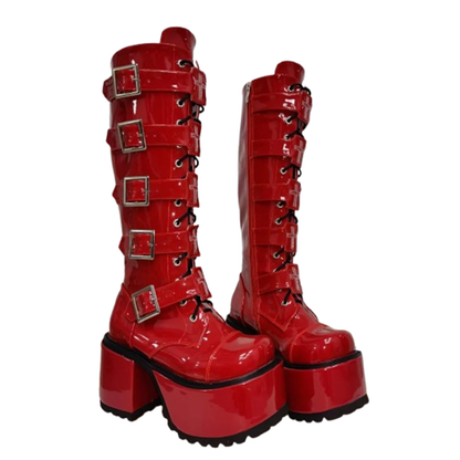 Funki Findz | Boots | Women's Harajuku Buckle Strap Boots