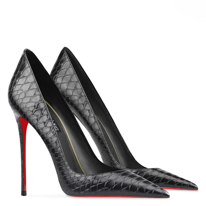 Funki Findz | Shoes | Women's Red Sole Snake Print Stilettos