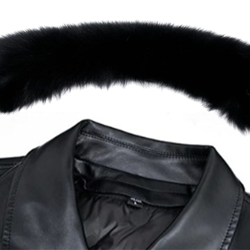 Funki Findz | Jackets | Men's Leather Fleece, Duck Down Jacket