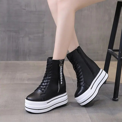 Funki Findz | Boots | Women's Platform Zip Ankle Boot Sneakers