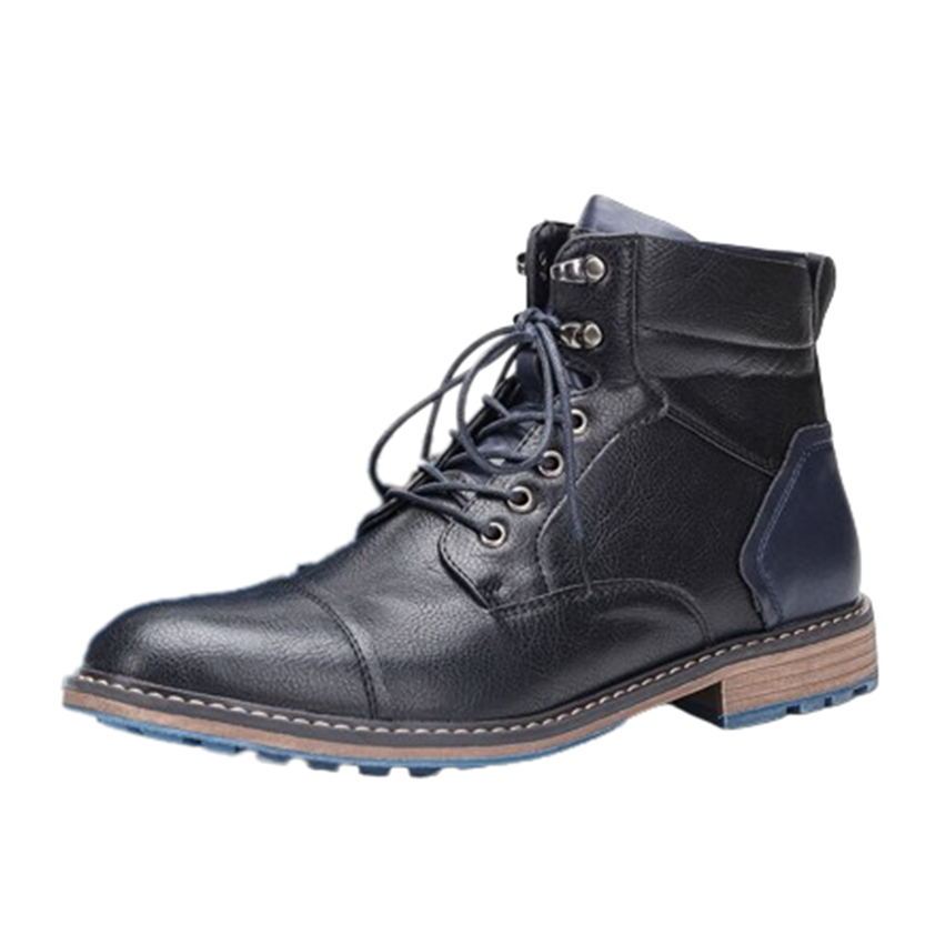 Funki Findz | Boots | Men's Faux Leather Retro Ankle Dress Boot