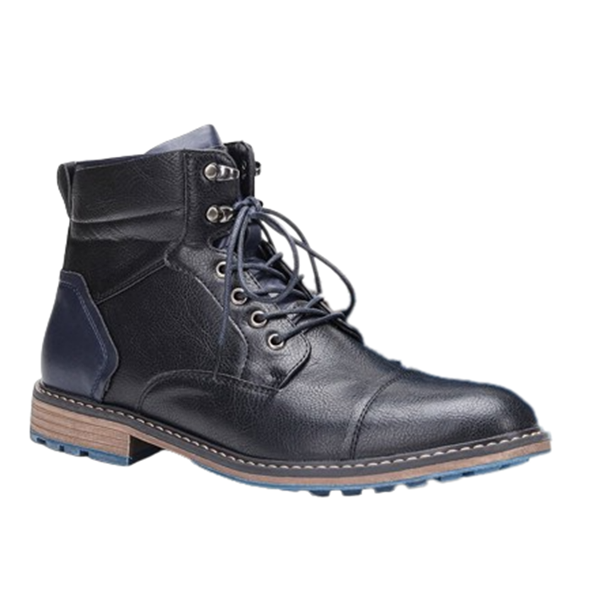 Funki Findz | Boots | Men's Faux Leather Retro Ankle Dress Boot