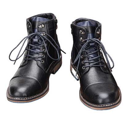 Funki Findz | Boots | Men's Faux Leather Retro Ankle Dress Boot