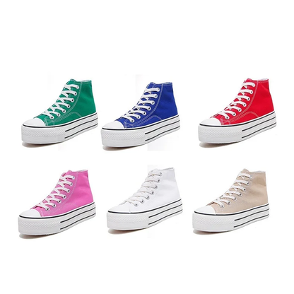 Funki Findz | Boots | Women Canvas LaceUp Thick Sole Sneaker