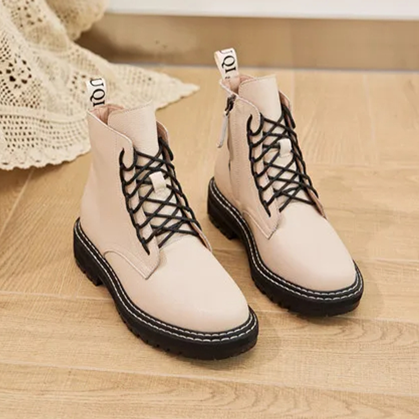 Funki Findz | Boots | Women's Real Leather Lace Up Ankle Boots
