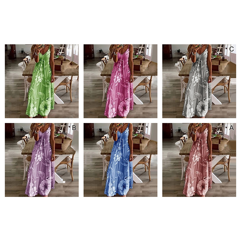 Funki Findz | Dresses | Women's Long Floral Summer Maxi Dress