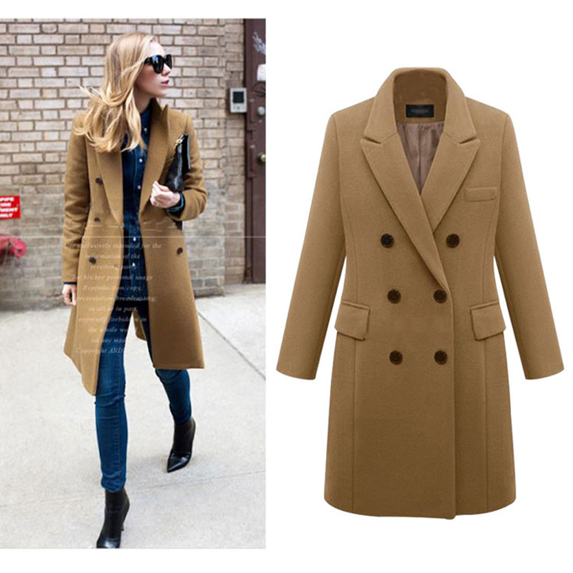 Funki Findz | Jackets | Women's Long Slim Wool Blend Coat