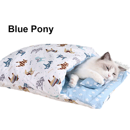 Funki Findz | Pet Beds | Cat Sleeping Bag | Japanese Patterned