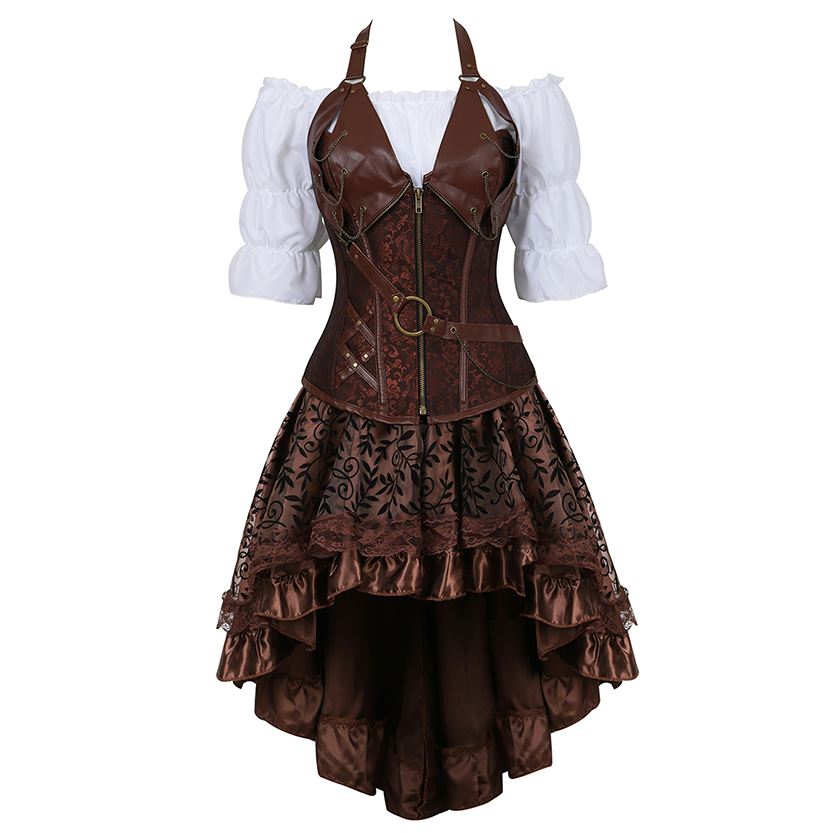 Funki Findz | Dresses | Women's Steampunk Top Corset Skirt Set