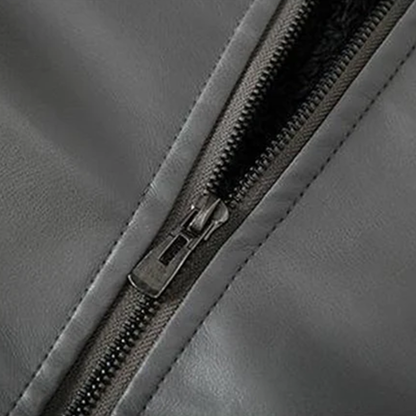 Funki Findz | Jackets | Men's Casual PU Leather Racer Jacket