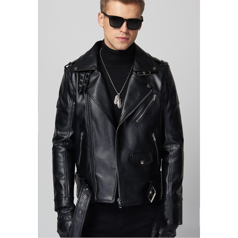 Funki Findz | Jackets | Men's Stylish Faux Leather Biker Jacket