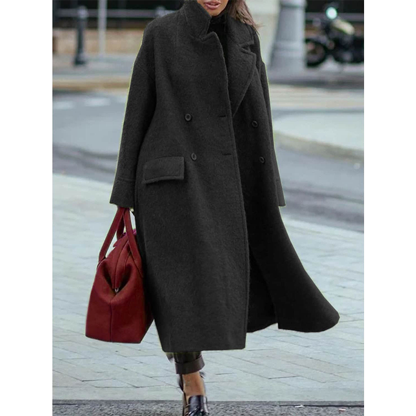 Funki Findz | Jackets | Women's Long Woolen Loose Overcoat
