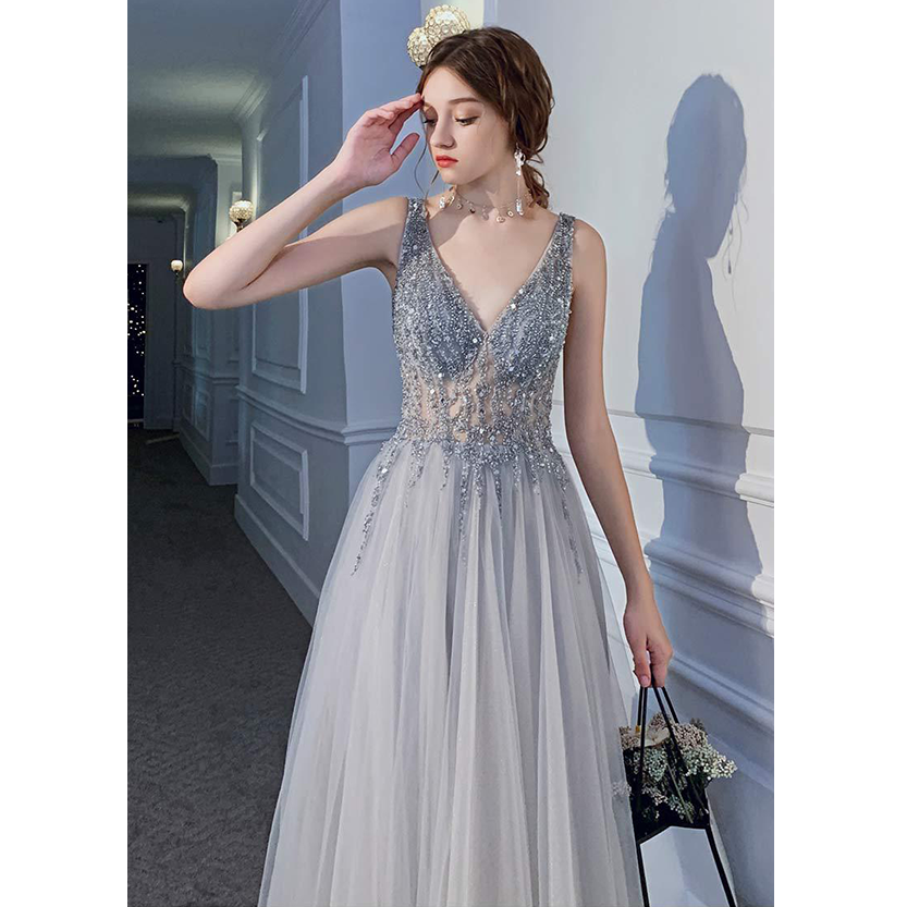 Funki Findz | Dresses | Women's Long Chiffon Tulle Prom Dress