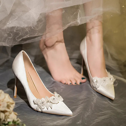 Funki Findz | Shoes | Women's French Silk Flower Wedding Shoe