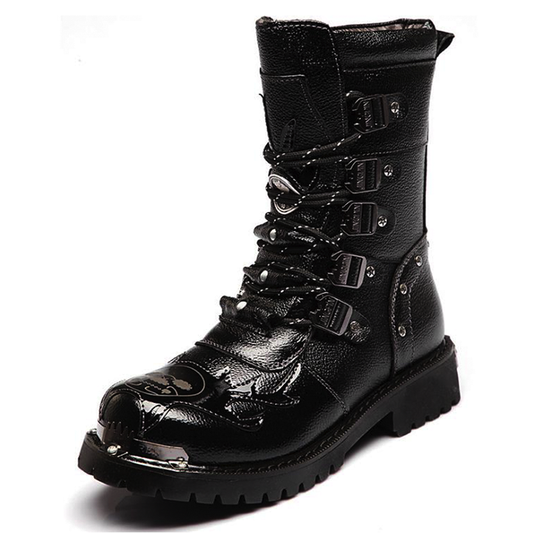 Funki Findz | Boots | Men's Gothic Punk Buckle Strap Biker Boots