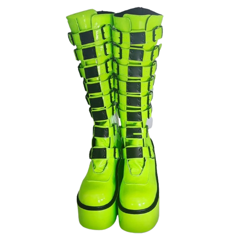 Funki Findz | Boots | Women's Metal Buckle Platform Y2K Wedge