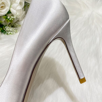 Funki Findz | Shoes | Women's Satin Crystal Wedding Pumps