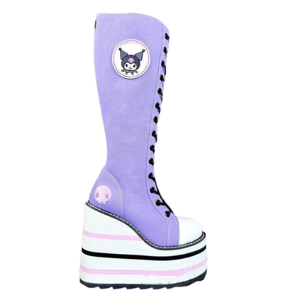 Funki Findz | Boots | Women's Platform Canvas Wedge Sneakers