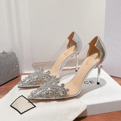 Funki Findz | Shoes | Women's Pointy Toe Clear Wedding Stiletto