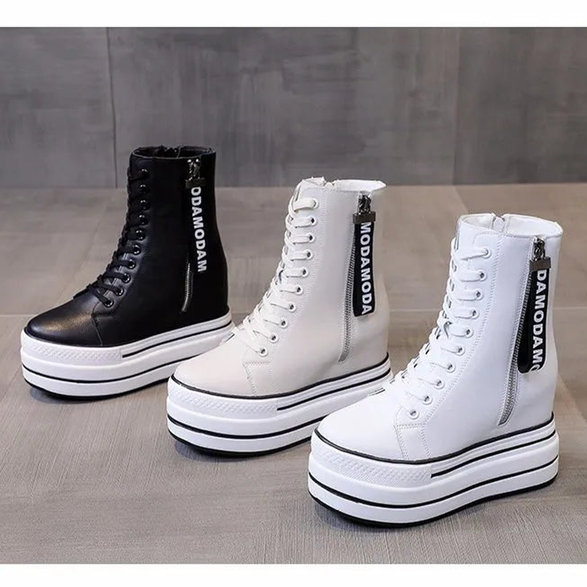 Funki Findz | Boots | Women's Platform Zip Ankle Boot Sneakers