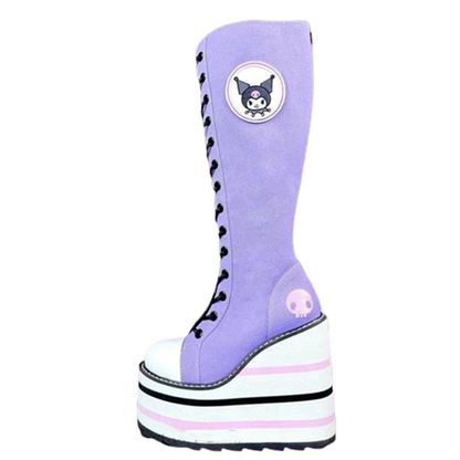 Funki Findz | Boots | Women's Platform Canvas Wedge Sneakers