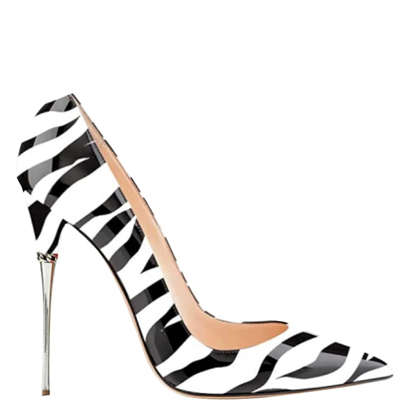 Funki Findz | Shoes | Women's Luxury Metal Heel Zebra Stilettos