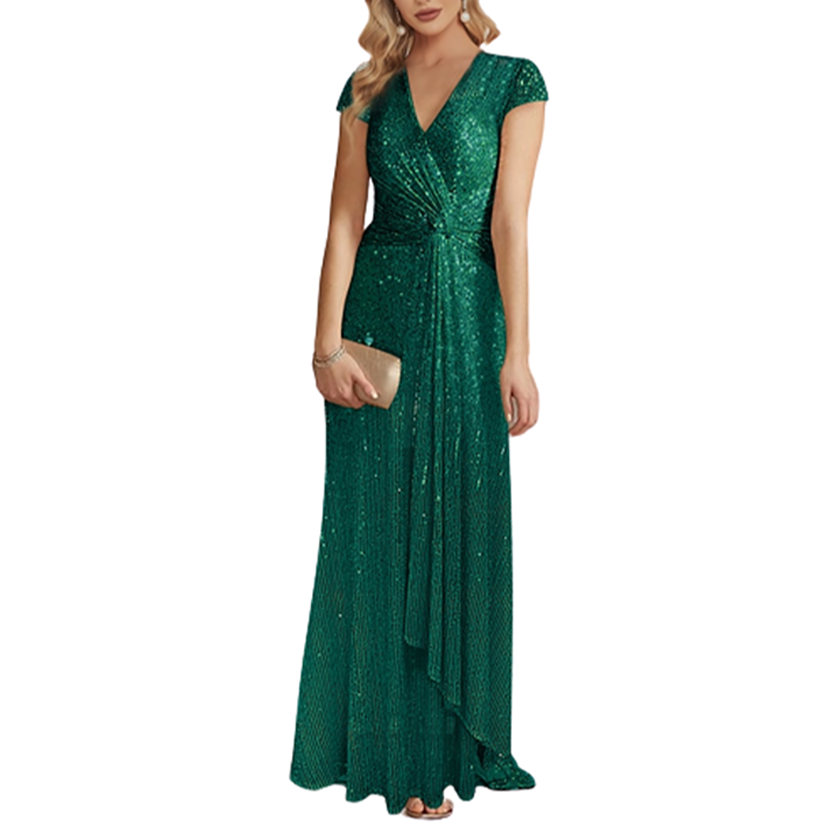 Funki Findz | Dresses | Women's Elegant Long Sequin Dress