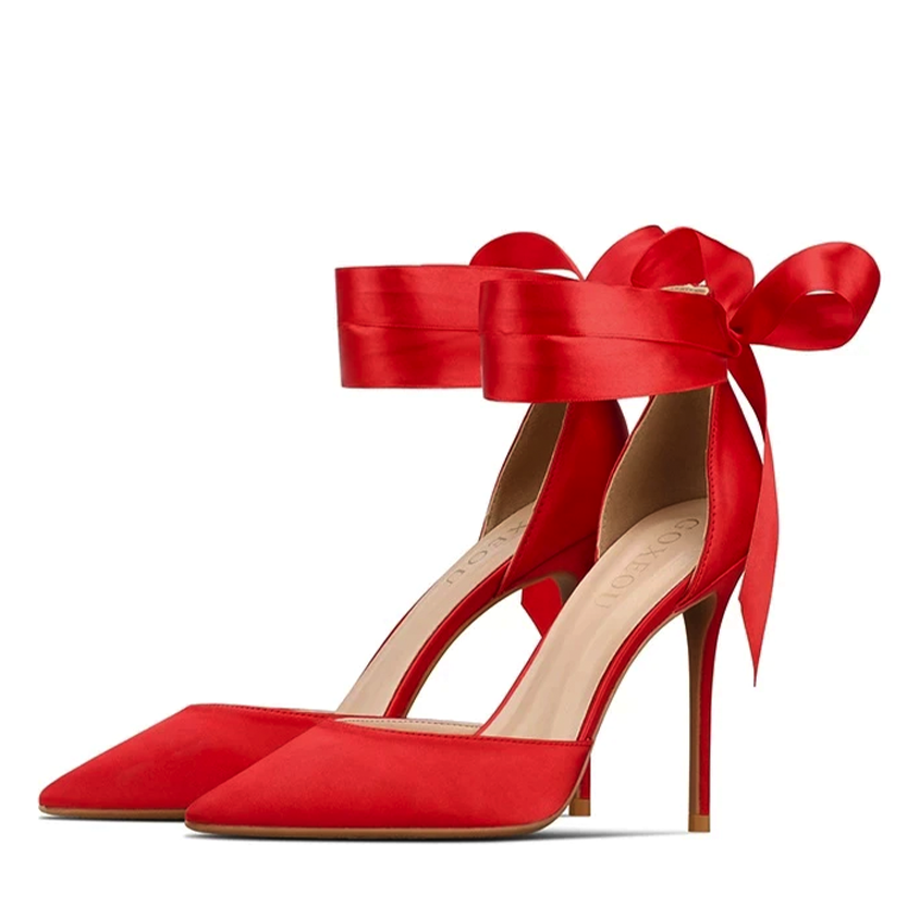 Funki Findz | Shoes | Women's Luxury Satin Bow Tie Stilettos