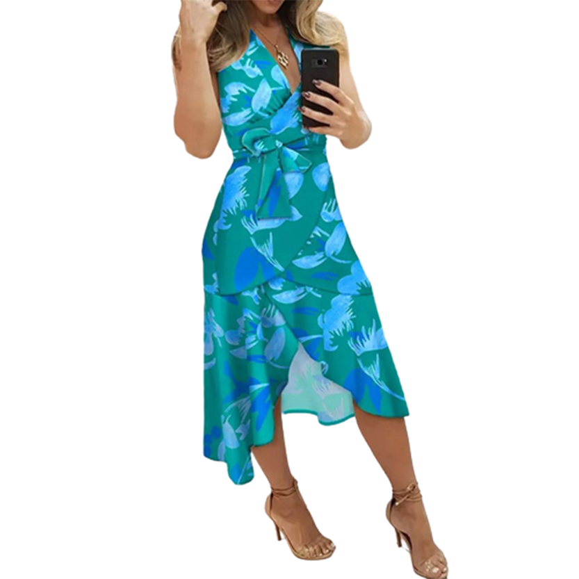 Funki Findz | Dresses | Women's Summer Party Midi Wrap Dress