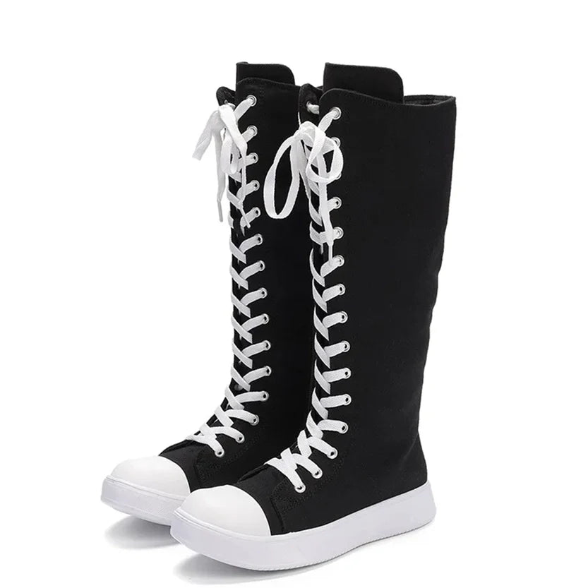 Funki Findz | Boots | Women's Streetwear Lace Up Canvas Boots