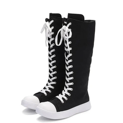 Funki Findz | Boots | Women's Streetwear Lace Up Canvas Boots
