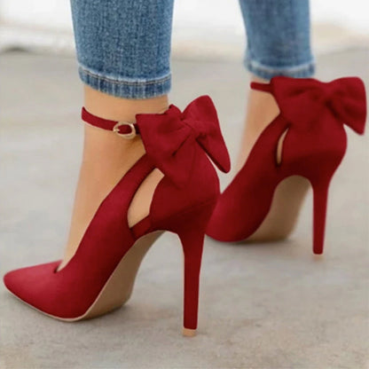 Funki Findz | Shoes | Women's Suede Bow Knot Stilettos