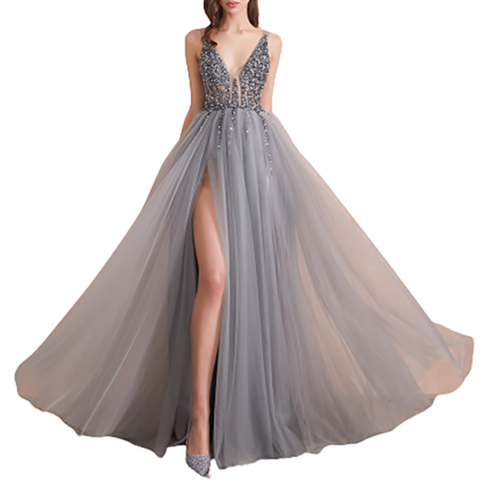 Funki Findz | Dresses | Women's Long Chiffon Tulle Prom Dress
