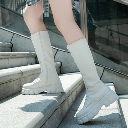 Funki Findz | Boots | Women's Knee-High Platform Lace Up Boot