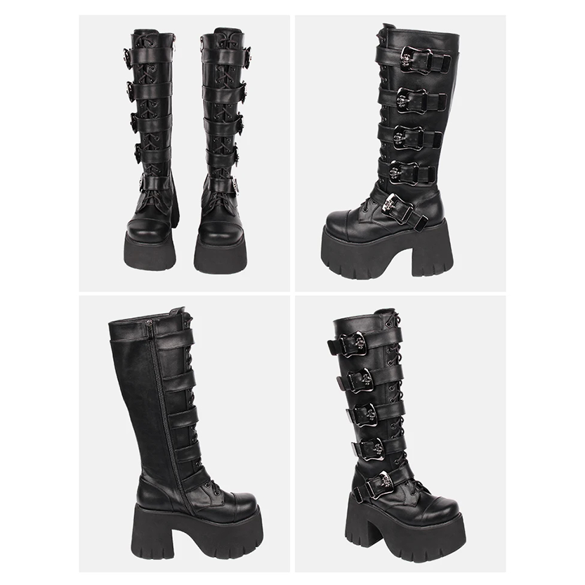 Funki Findz | Boots | Women's Harajuku Wide Buckle Boots