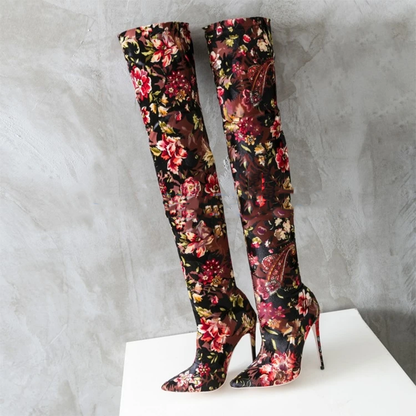 Funki Findz | Boots | Women's Over Knee Stretch Stiletto Boots