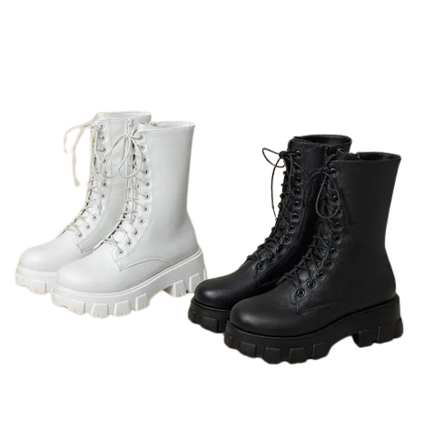 Funki Findz | Boots | Women's Platform Chunky Heel Ankle Boot