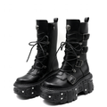 Funki Findz | Boots | Women's Punk Style Lace-up Platform Boot