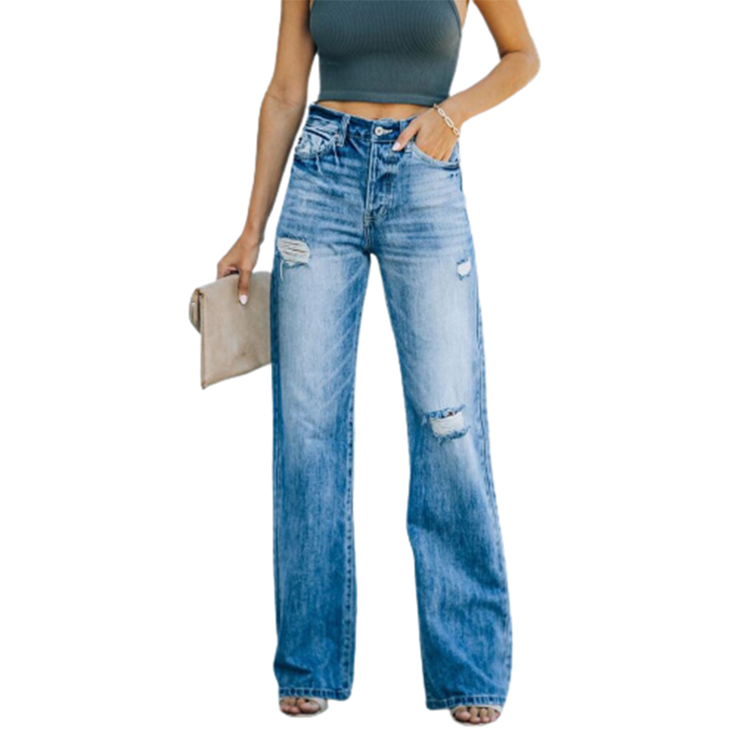 Funki Findz | Pants | Women's High Waist Denim Flared Jeans