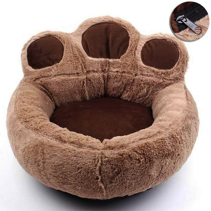 Funki Findz | Pet Beds | Cute Fluffy Paw Shaped Dog Cat Beds
