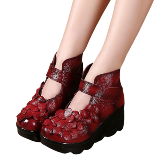 Funki Findz | Boots | Women's Gothic Designer Floral Ankle Boot