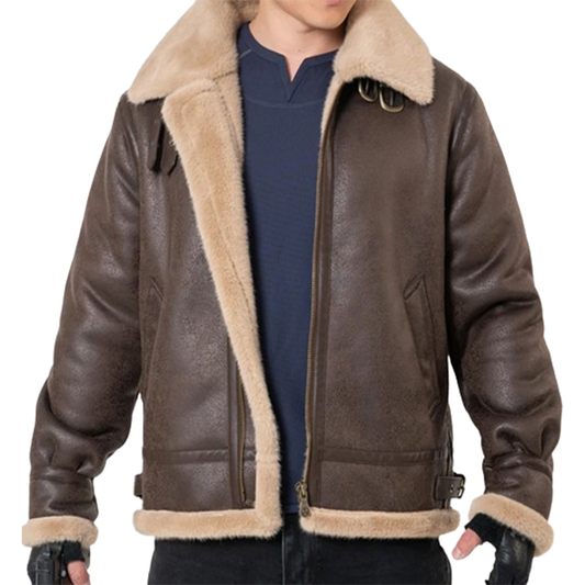 Funki Findz | Jackets | Men's Faux Leather Fleece Winter Jacket